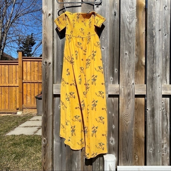 🍋NWT Off the Shoulder Maxi Low High Floral Dress - Picture 8 of 12